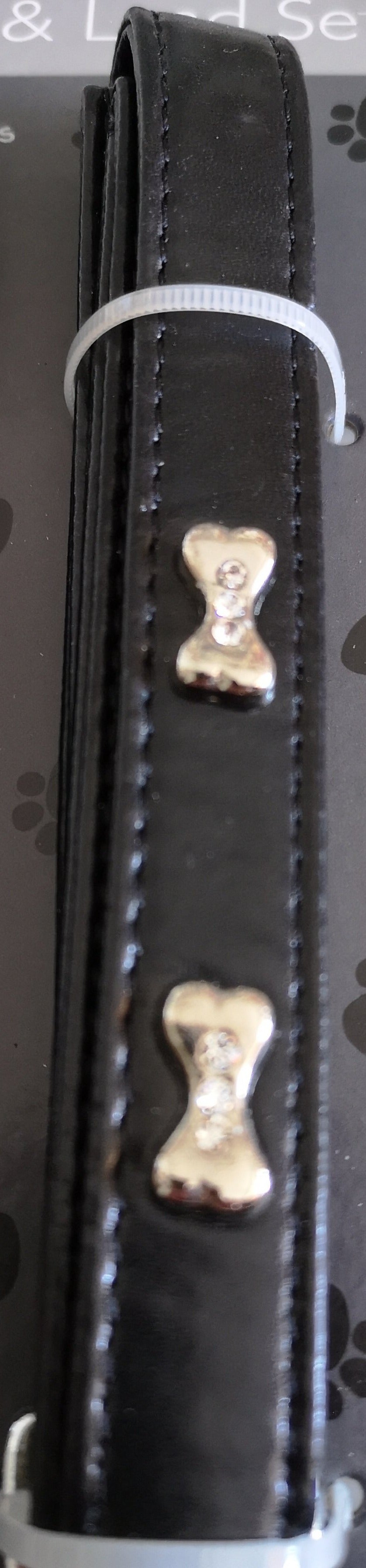 Hunde Halsband und Leine-Set , klein, Größe S, von "Pooch Couture", schwarz - British Moments