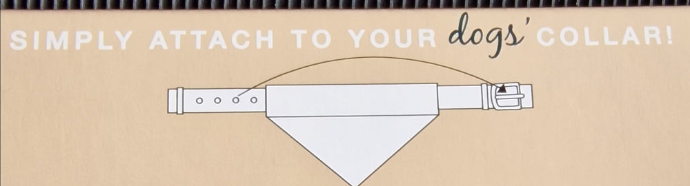 Hunde Halstuch, Dog Bandana, beige/hellbraun mit Beschriftung