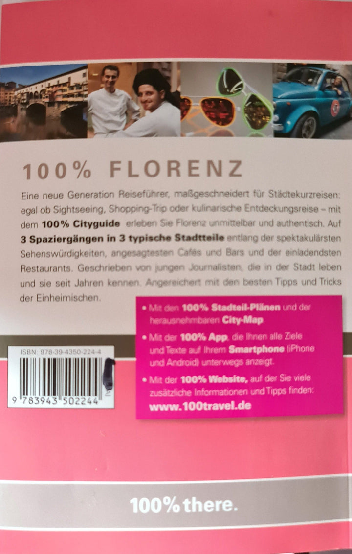 Italien - Antiquariat :  "100% Florenz" Taschenbuch,  gebraucht - British Moments / Fernweh-Kaufhaus