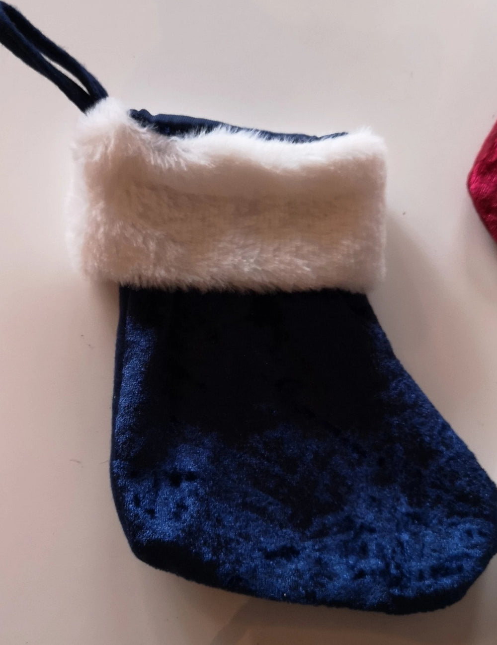 Kaminsocke blau "Christmas stocking ", ca 20 cm - British Moments
