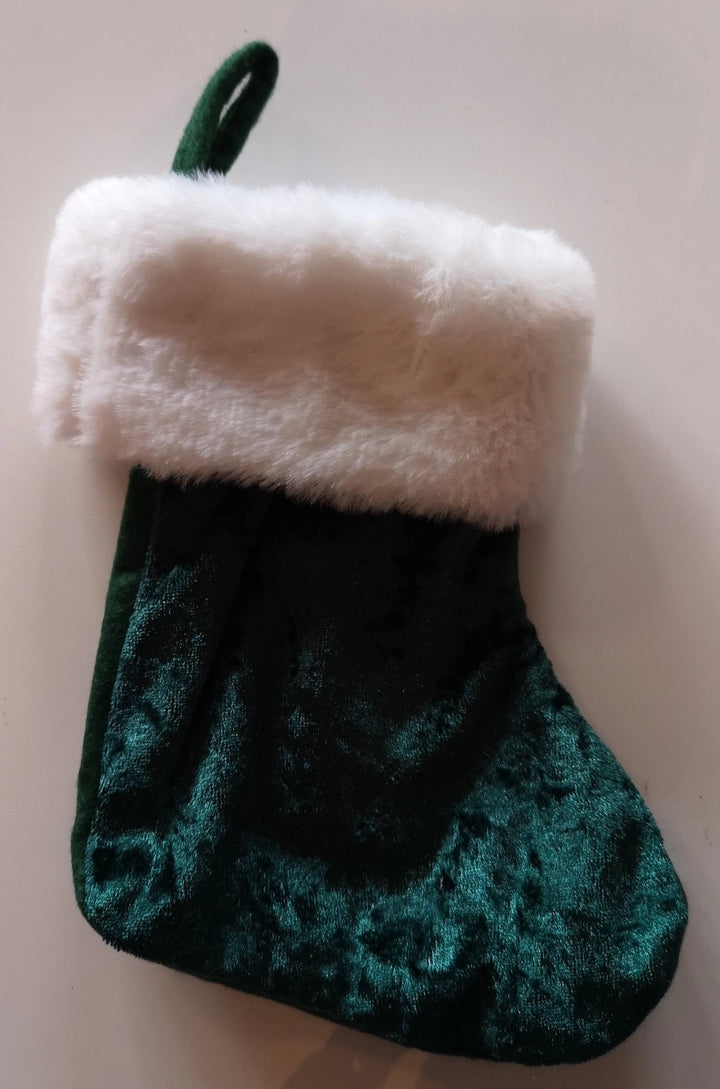 Kaminsocke grün "Christmas stocking " ca. 20 cm - British Moments