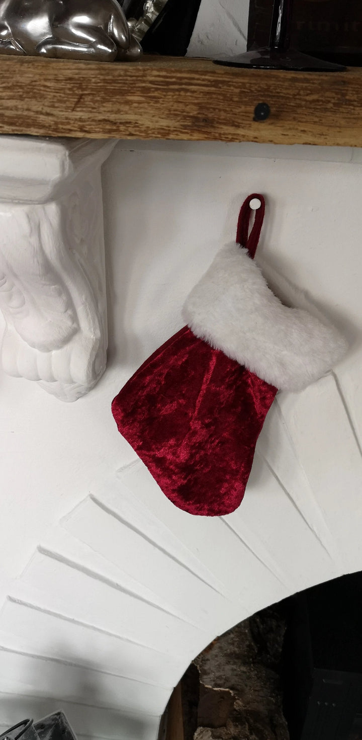 Kaminsocke rot "Christmas stocking " ca. 20 cm - British Moments
