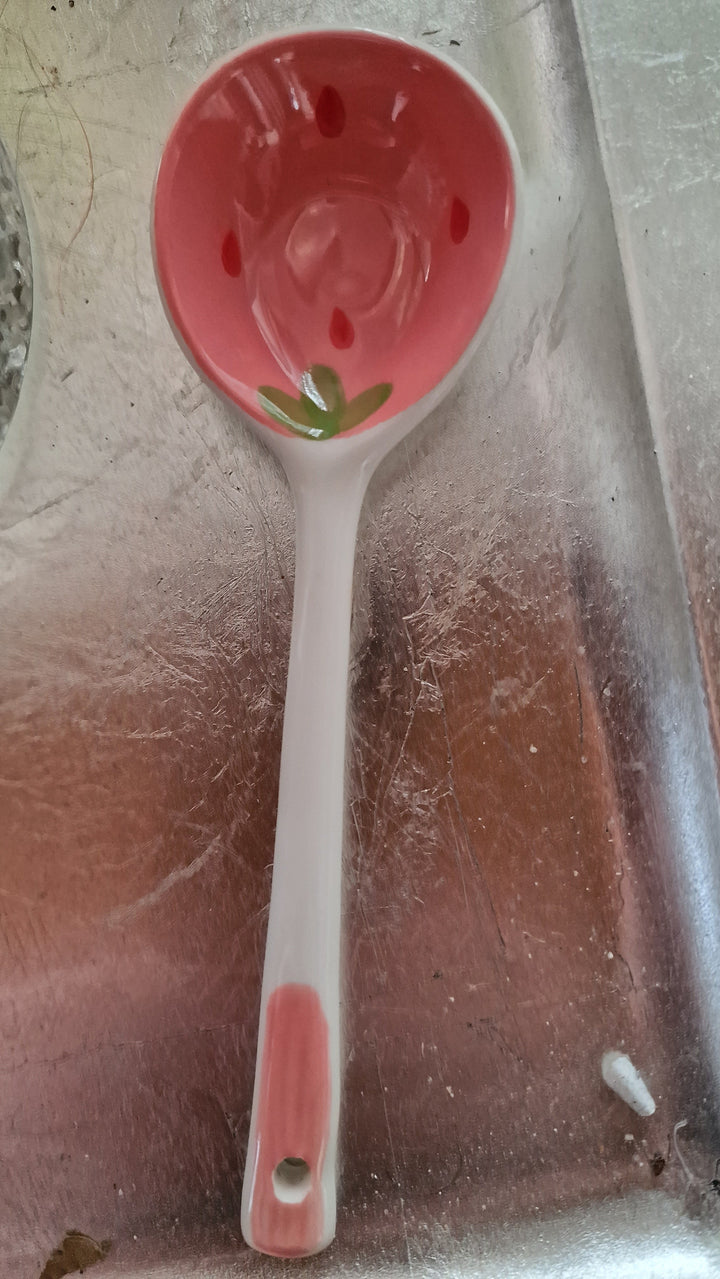 Keramik-Löffel "Erdbeere" für Marmeladen oder Desserts