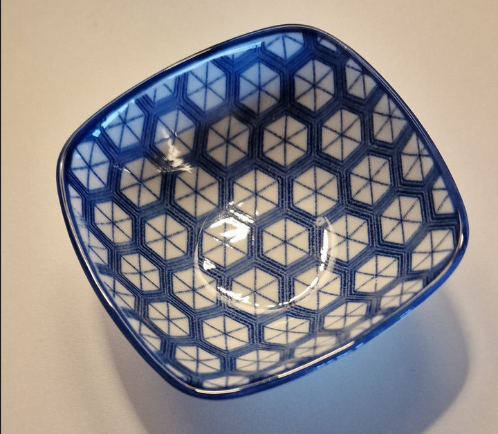 Keramik-Schälchen für Tapas oder Antipasti, weiß-orange