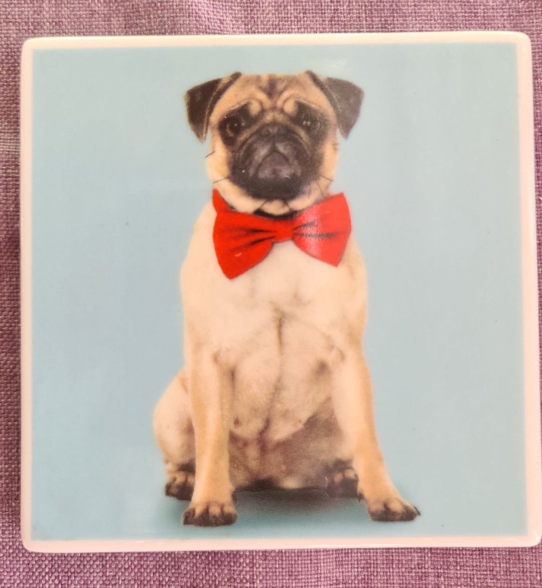 Keramik Untersetzer mit Hundemotiv - British Moments