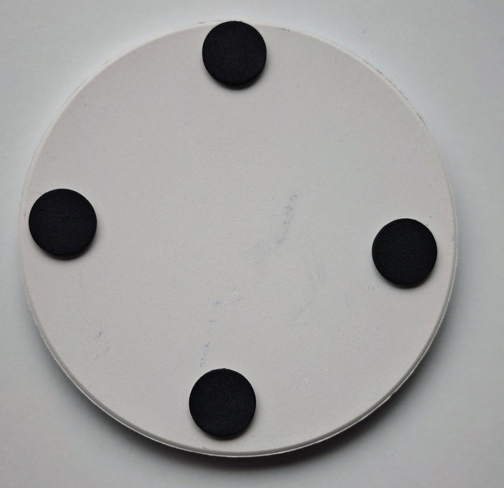 Keramik Untersetzer mit wundervoll italienischem Zitronen -Motiv , rund, Rückseite 