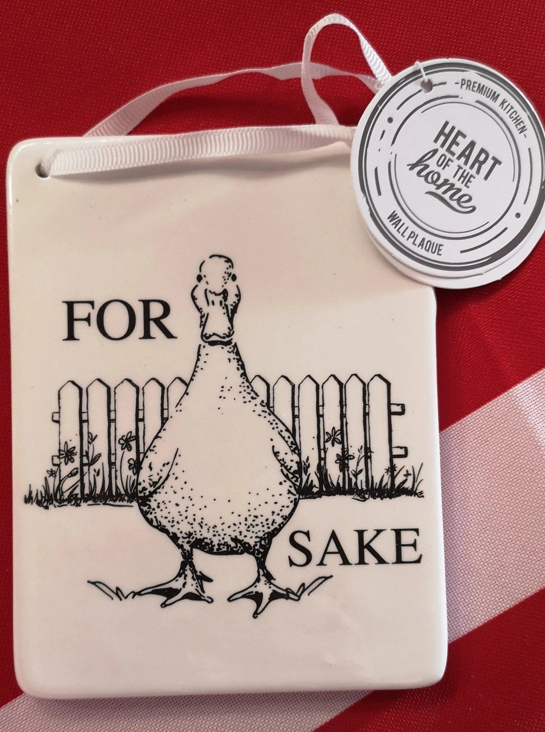 Keramikschild, Gans "for sake" - British Moments