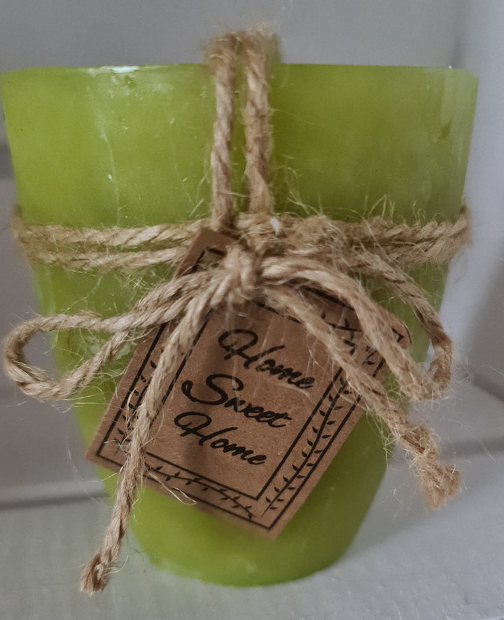 Kerze grün "Home sweet Home " von Countryfield - British Moments / Fernweh-Kaufhaus