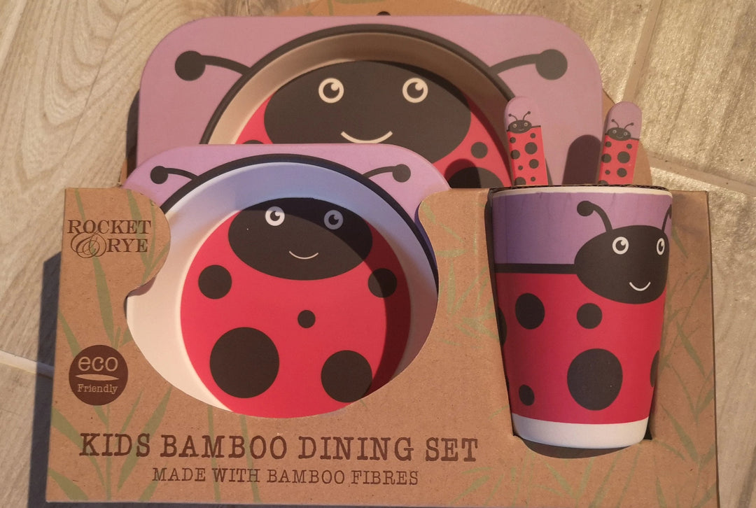 Kindergeschirrset Bambus "Marienkäfer" - British Moments