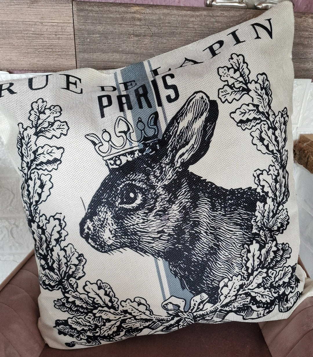 Kissen mit Innenkissen, Hase Landhaus-Stil 