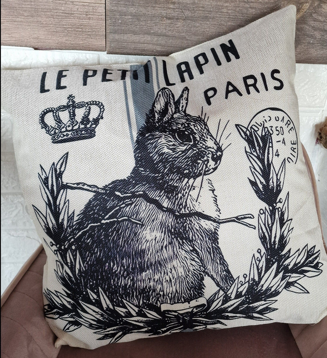 Kissen mit Innenkissen, Hase Landhaus-Stil 45 cm x 45 cm Motiv 3 – British Moments / Fernweh-Kaufhaus