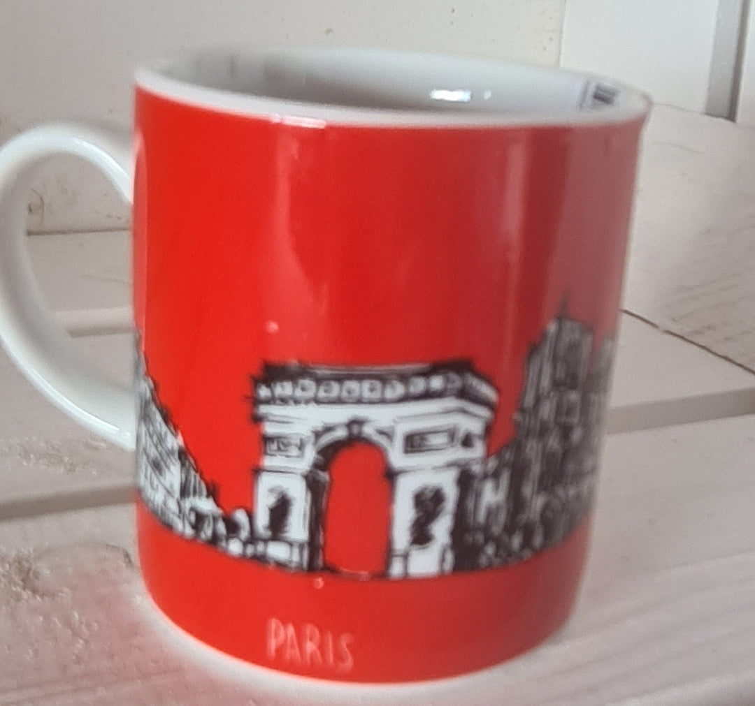 Kleine Espresso- Tasse mit Paris - Motiven - British Moments / Fernweh-Kaufhaus