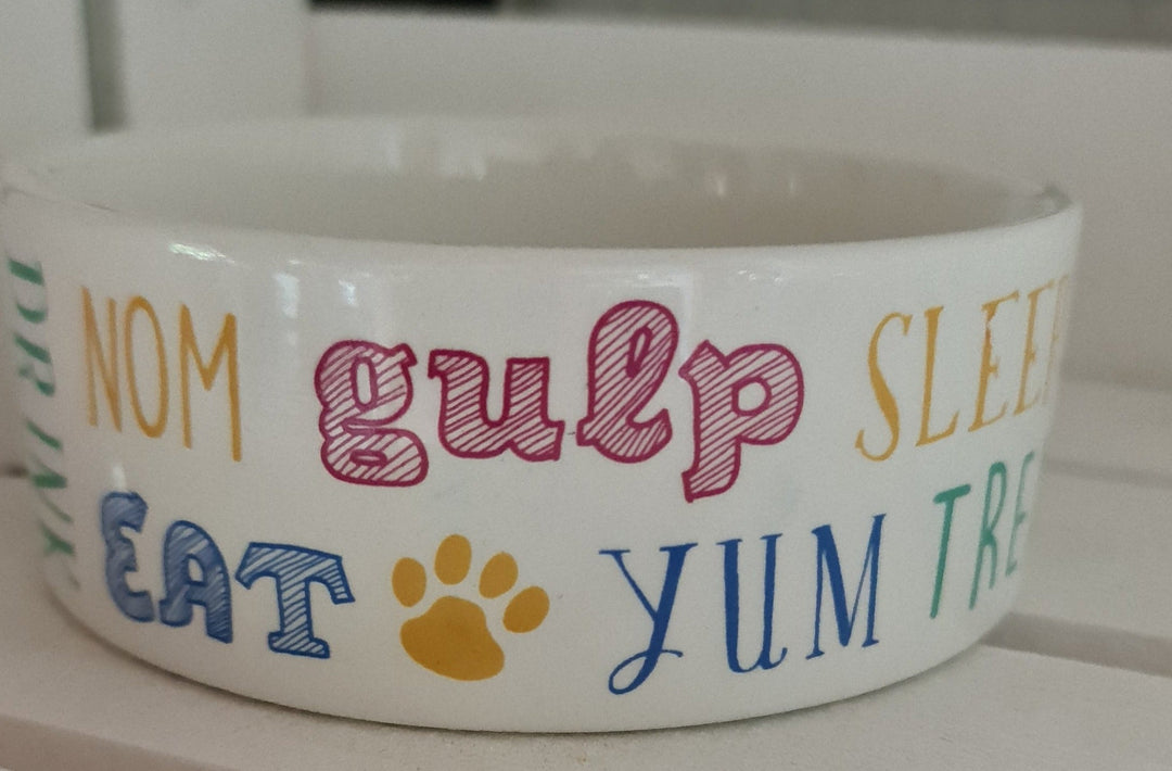 Kleiner Keramik Fressnapf mit Beschriftung - British Moments / Fernweh-Kaufhaus