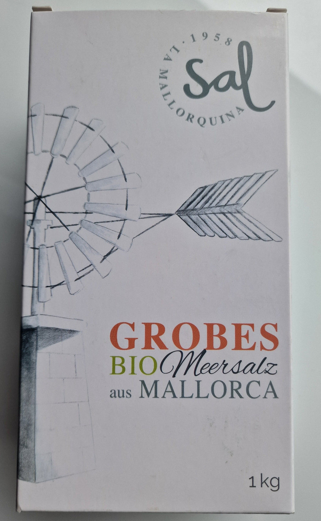 La Mallorquina, Grobes Bio- Meersalz, aus Mallorca, 1 kg-Packung