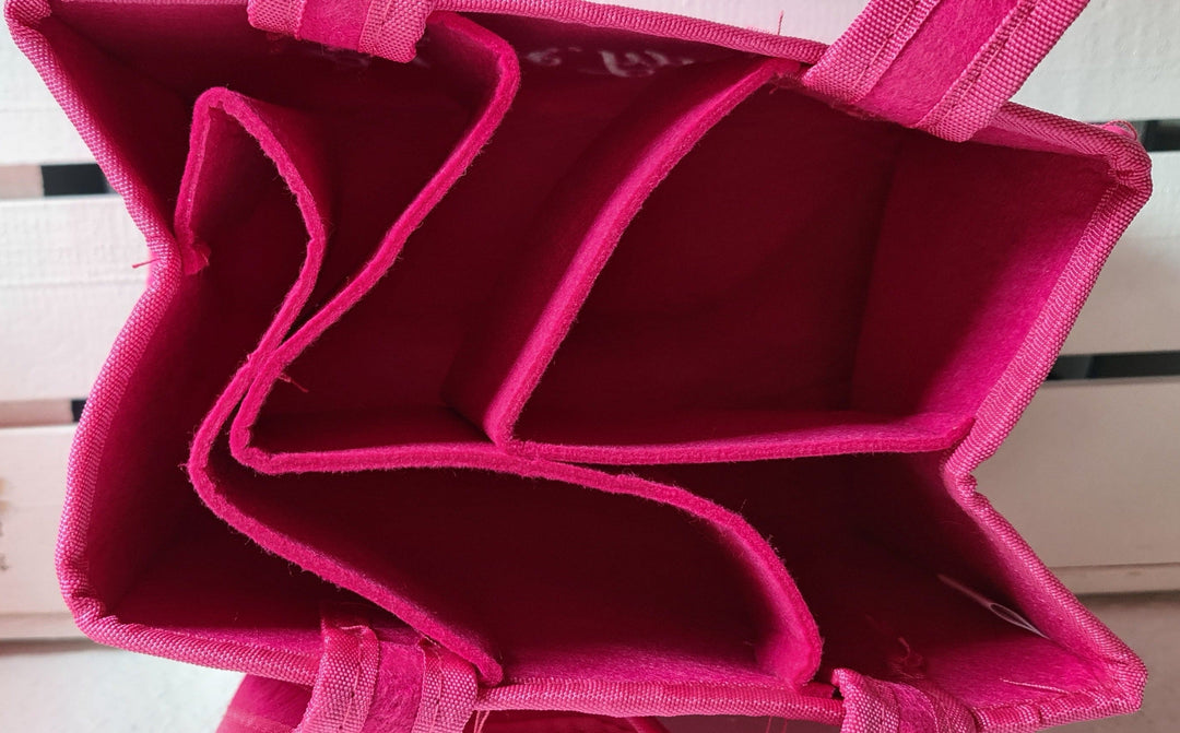 Lady's Bag, Flaschentasche Filz, pink - British Moments / Fernweh-Kaufhaus