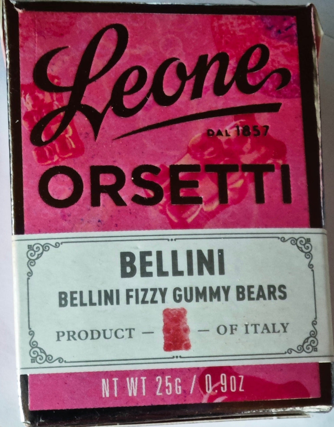 Leone Bellini Fizzy Gummy Bears Bonbons , 25 gr. Päckchen