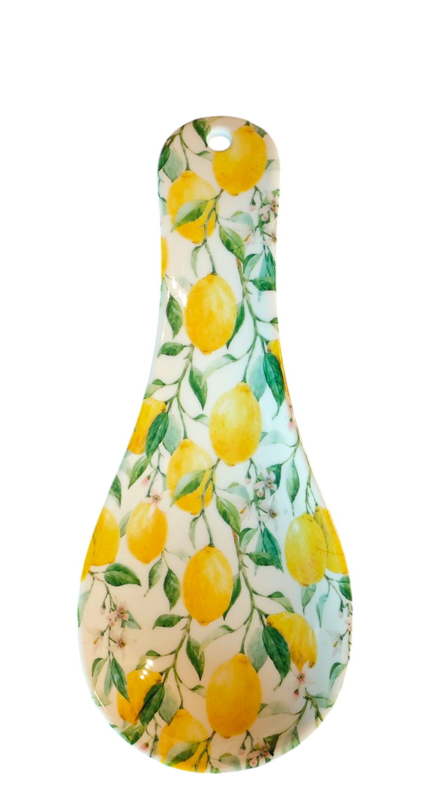 Löffel- Ablage ( Spoon-Rest) , Kunststoff, mit  Zitronen-Motiv