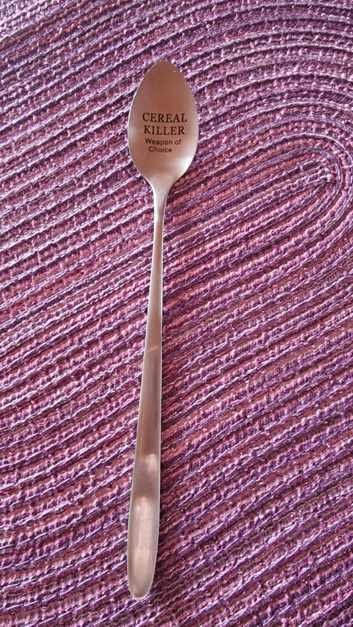 Löffel, " Cereal Killer - wheapon of choice" , Edelstahl " rostfrei