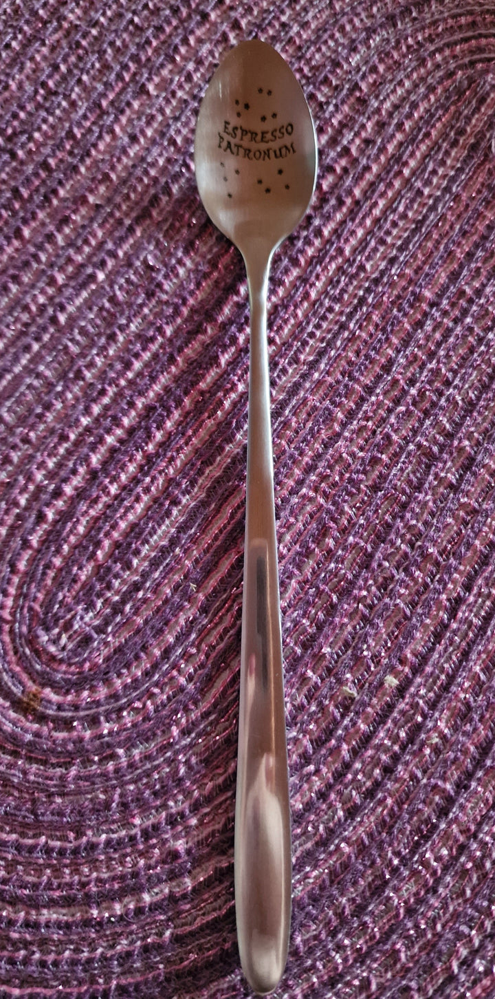 Löffel, " Espresso Patronum " rostfrei