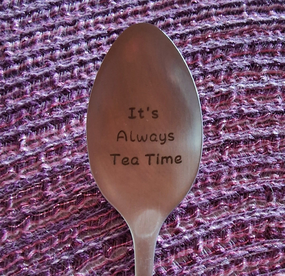 Löffel, " It's always Tea Time, Edelstahl " rostfrei 