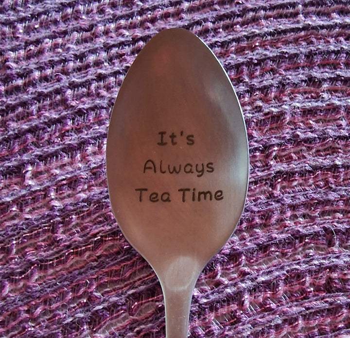 Löffel, " It's always Tea Time, Edelstahl " rostfrei 