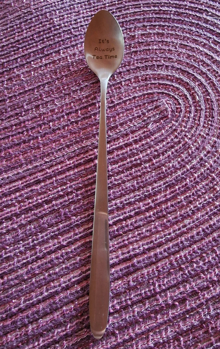 Löffel, " It's always Tea Time, Edelstahl " rostfrei 