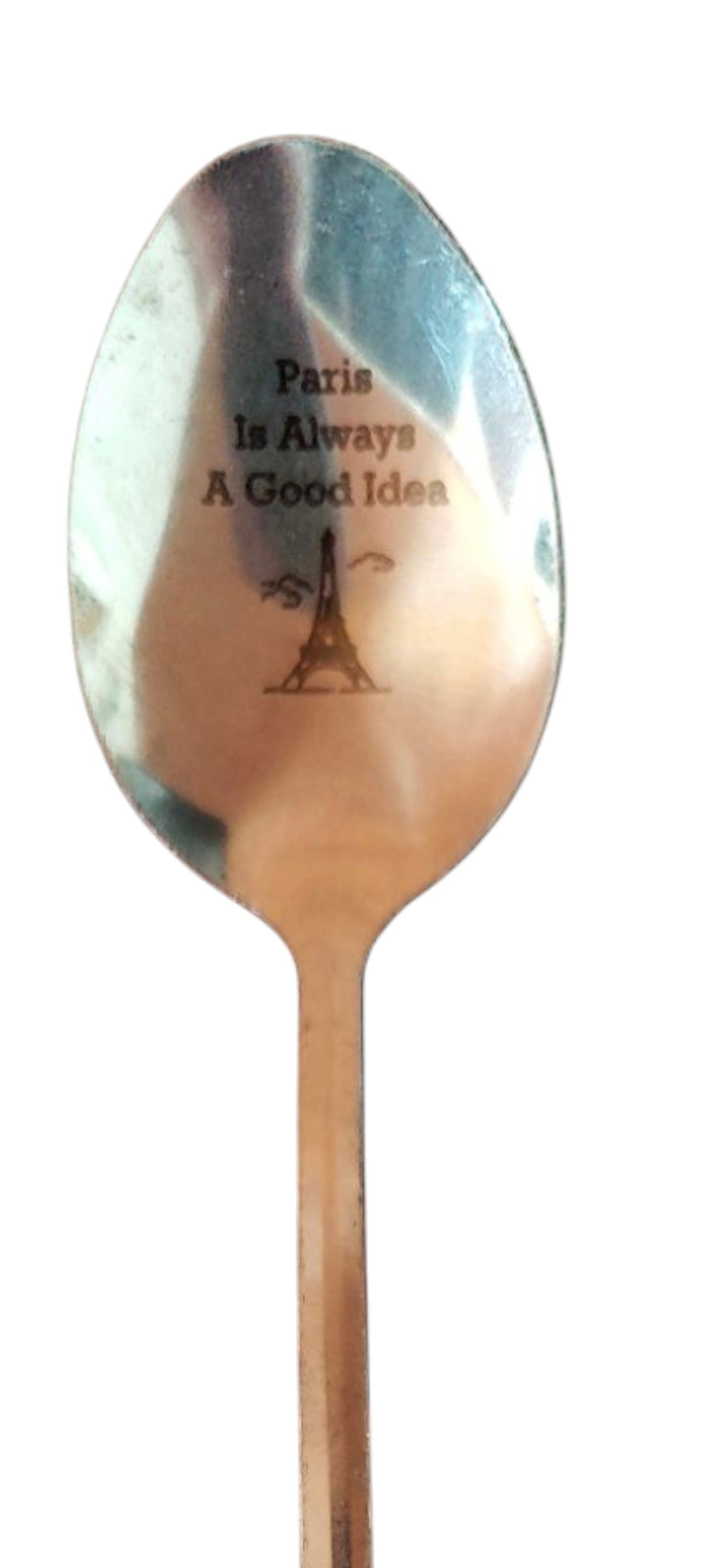 Löffel, "Paris is always a good idea",  Edelstahl