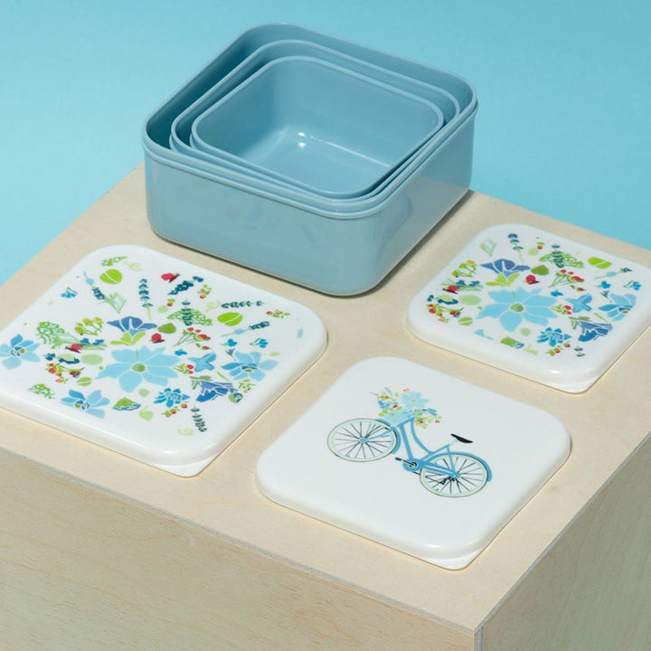 Lunchboxen/ Brotdosen, 3er Set , "Lavender Garden "designed by Julie Dodsworth