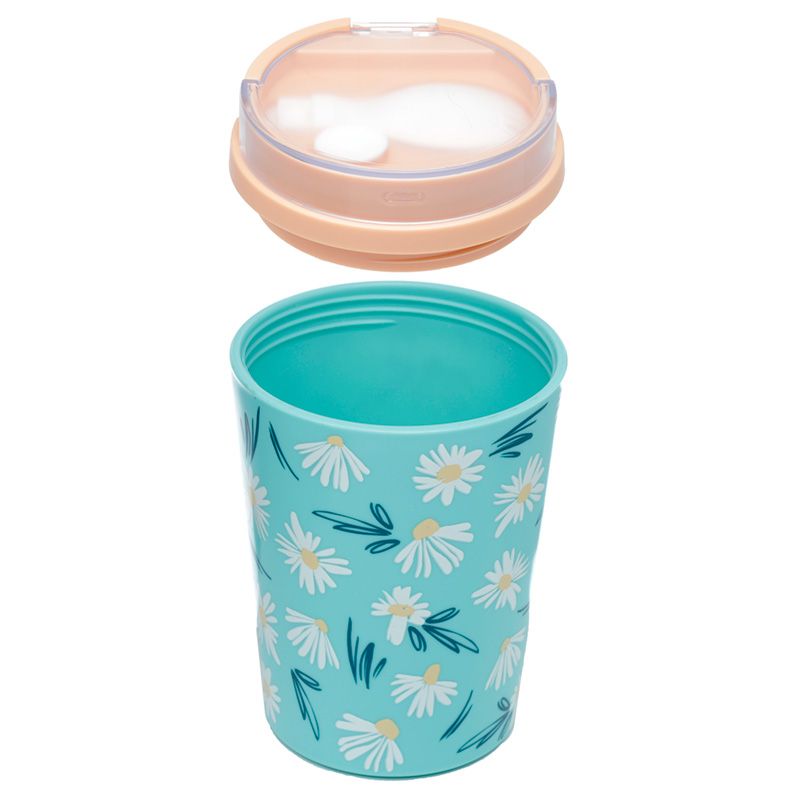 Lunchtopf für unterwegs, hellblau  mit Gänseblümchen Dekor  "Daisy Lane"