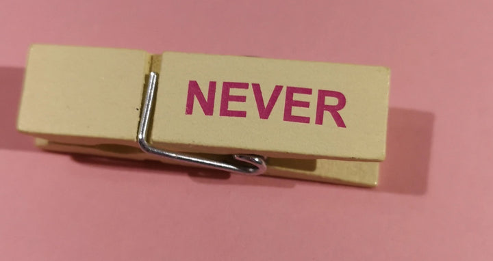 Magnetische Memo - Holzklammern   "Never" - British Moments