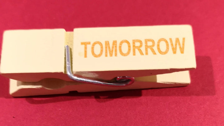 Magnetische Memo - Holzklammern   "Tomorrow " - British Moments
