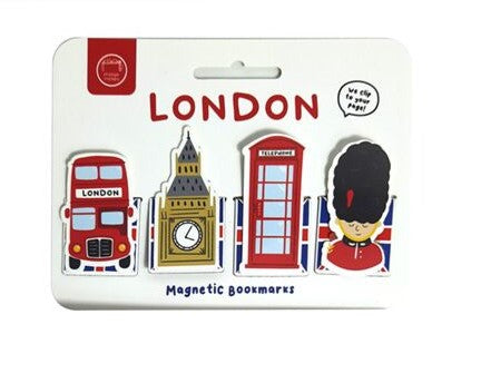 Magnetisches Lesezeichen Set "London Icons" 4-teilig.