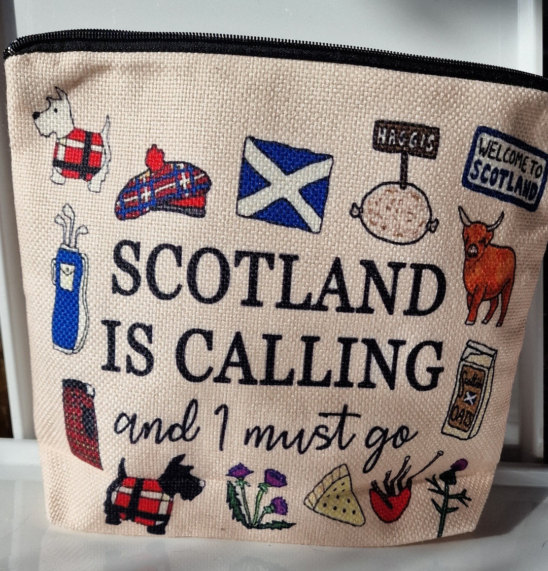 Make-up/ Kosmetik-Tasche, " Scotland is calling...and I must go"