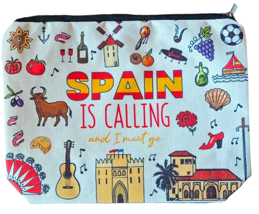 Make-up/ Kosmetik-Tasche, "Spain is calling and I must go" Motiv 2