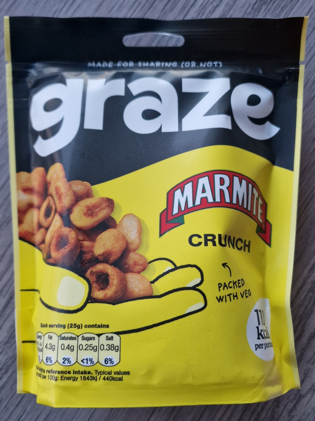 vMarmite  "Graze" Crunch, 125 gr. Tüte 100 gr.