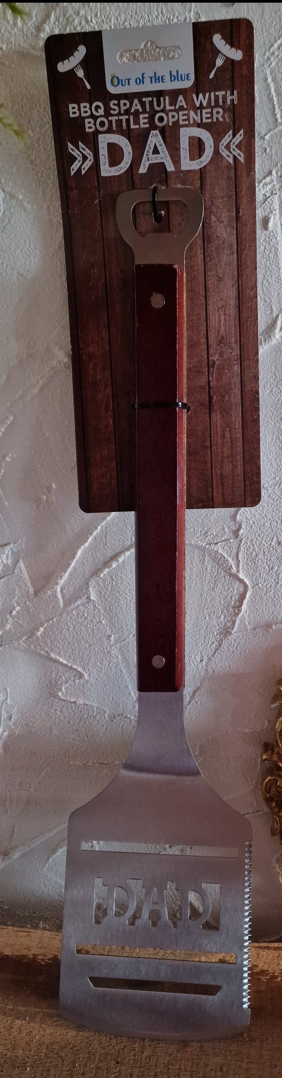 Metall Grill und Pfannenwender mit integriertem Flaschenöffner "DAD"   ca. 40 cm