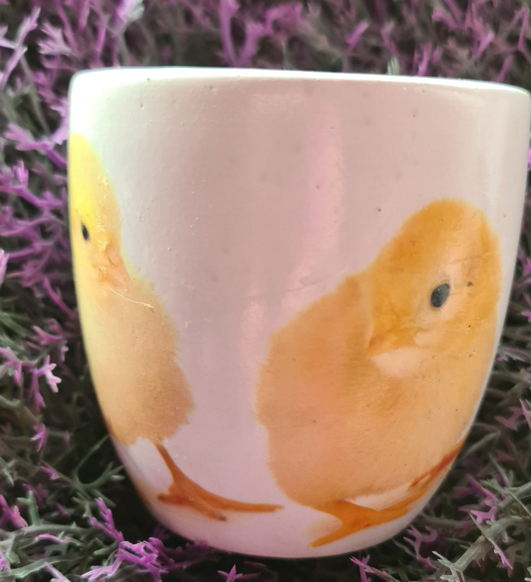 Mini Blumentopf,  mit Küken Motiv ", ca. 8 cm - British Moments / Fernweh-Kaufhaus