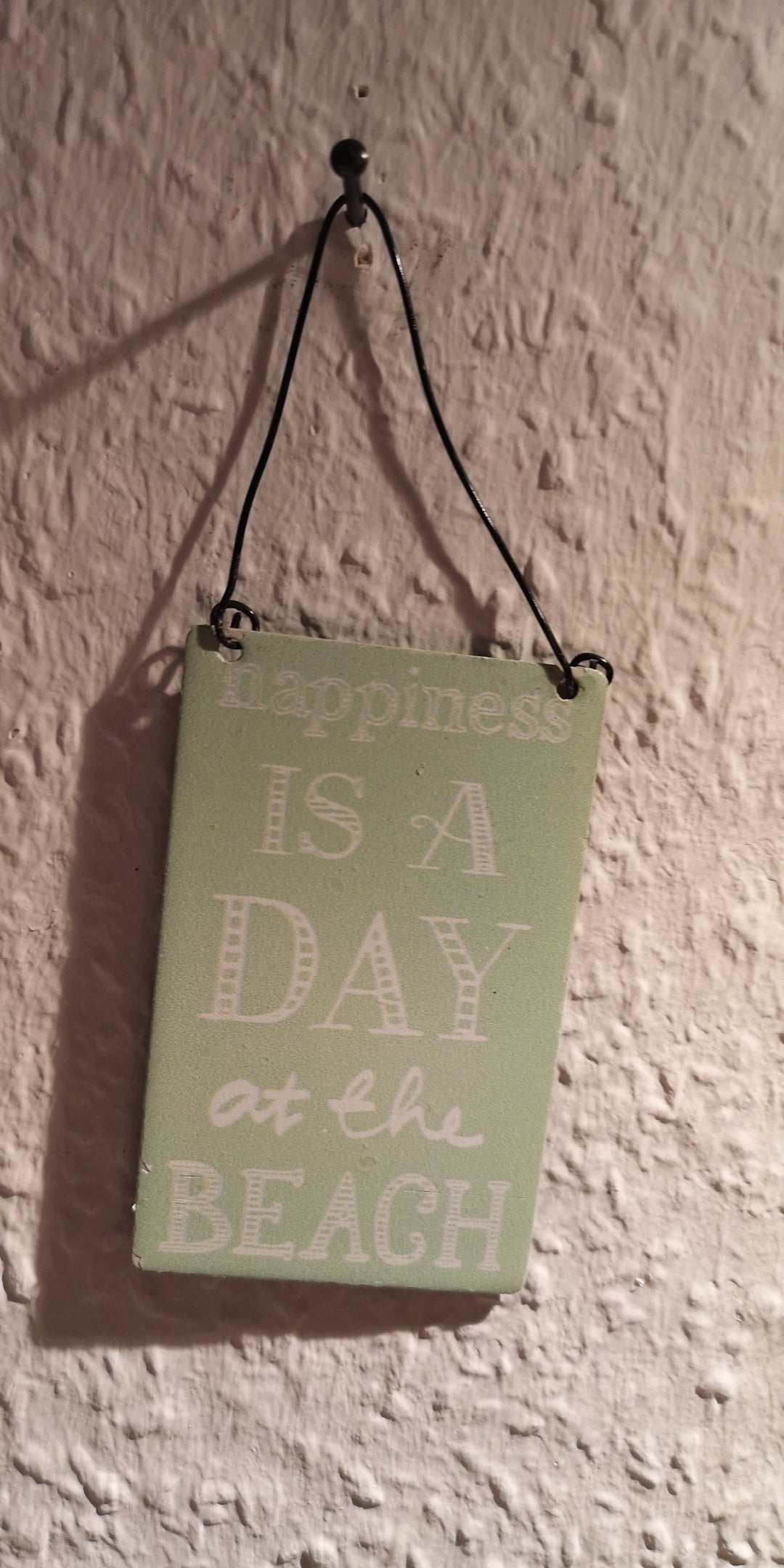 Mini Metallschild"  Happiness is a day at the beach" - British Moments