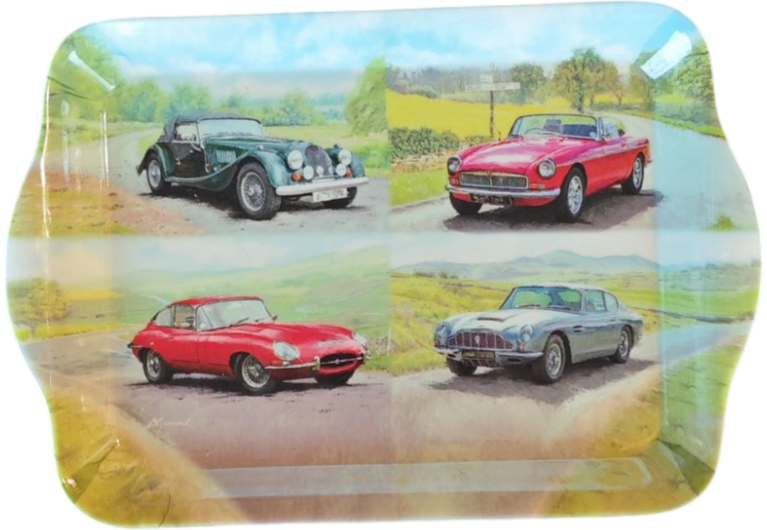 Mini Tablett  "Classic Cars "   (Lesser&Pavey)