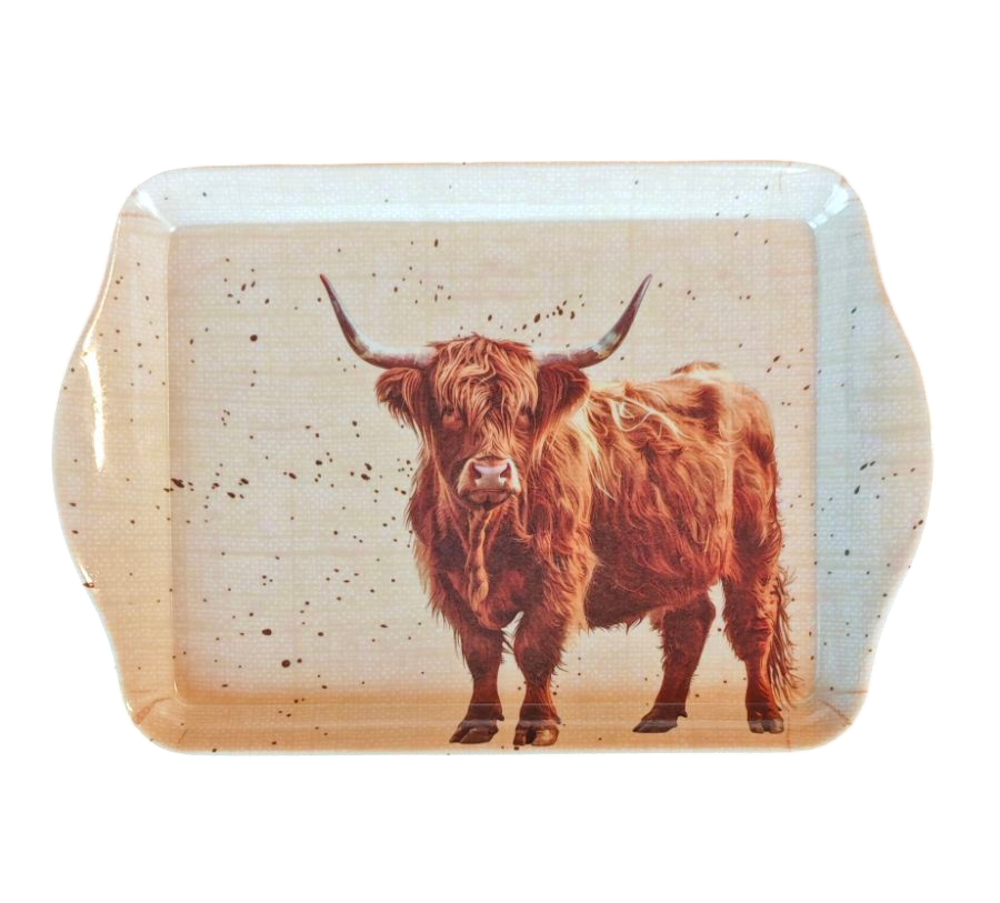 Mini Tablett  "Highland Cow"