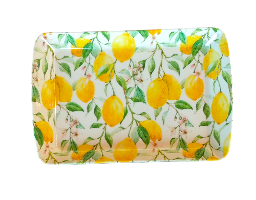 Mini - Tablett mit Zitronen-Motiv