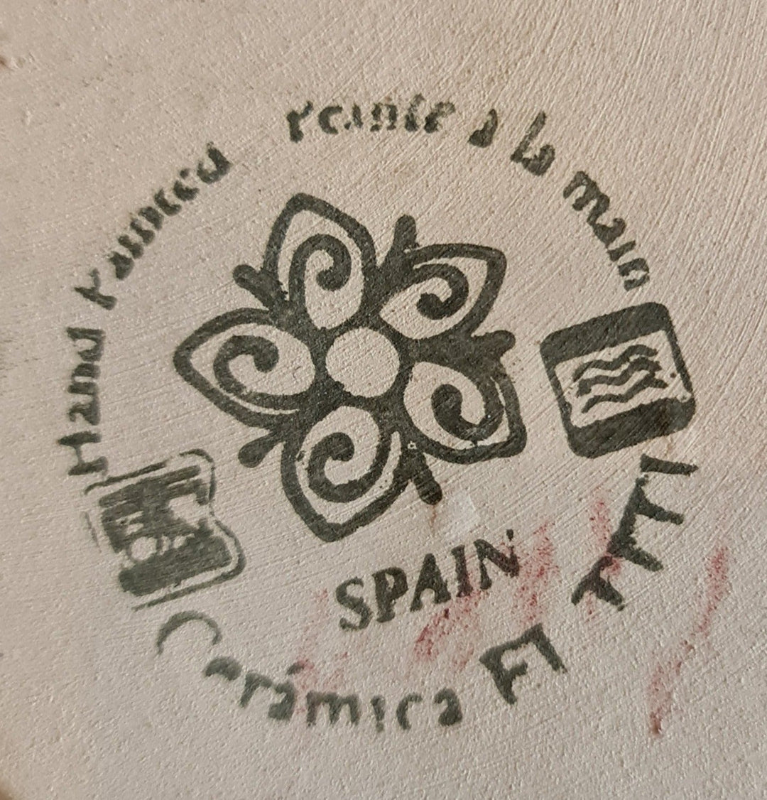 Mörser, Keramik mit Holzstößel , Handarbeit, handbemalt aus Spanien, Motiv 2 - British Moments / Fernweh-Kaufhaus