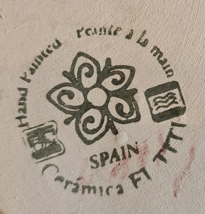 Mörser, Keramik mit Holzstößel , Handarbeit, handbemalt aus Spanien, Motiv 2 - British Moments / Fernweh-Kaufhaus