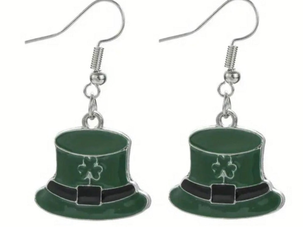 Ohrringe, Modeschmuck "irischer Hut"