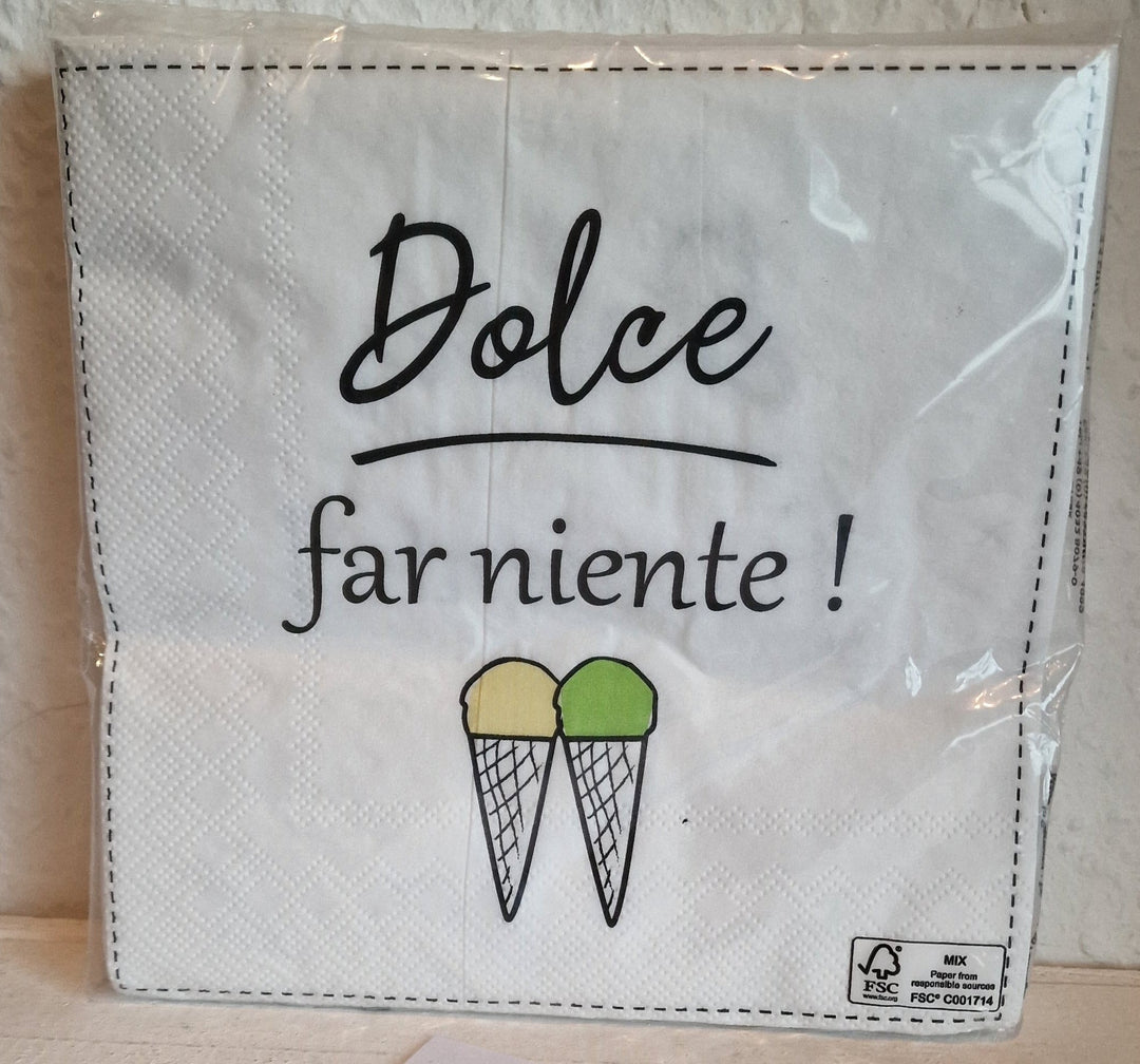 Papier -Servietten "Dolce far niente" , 20 Stück