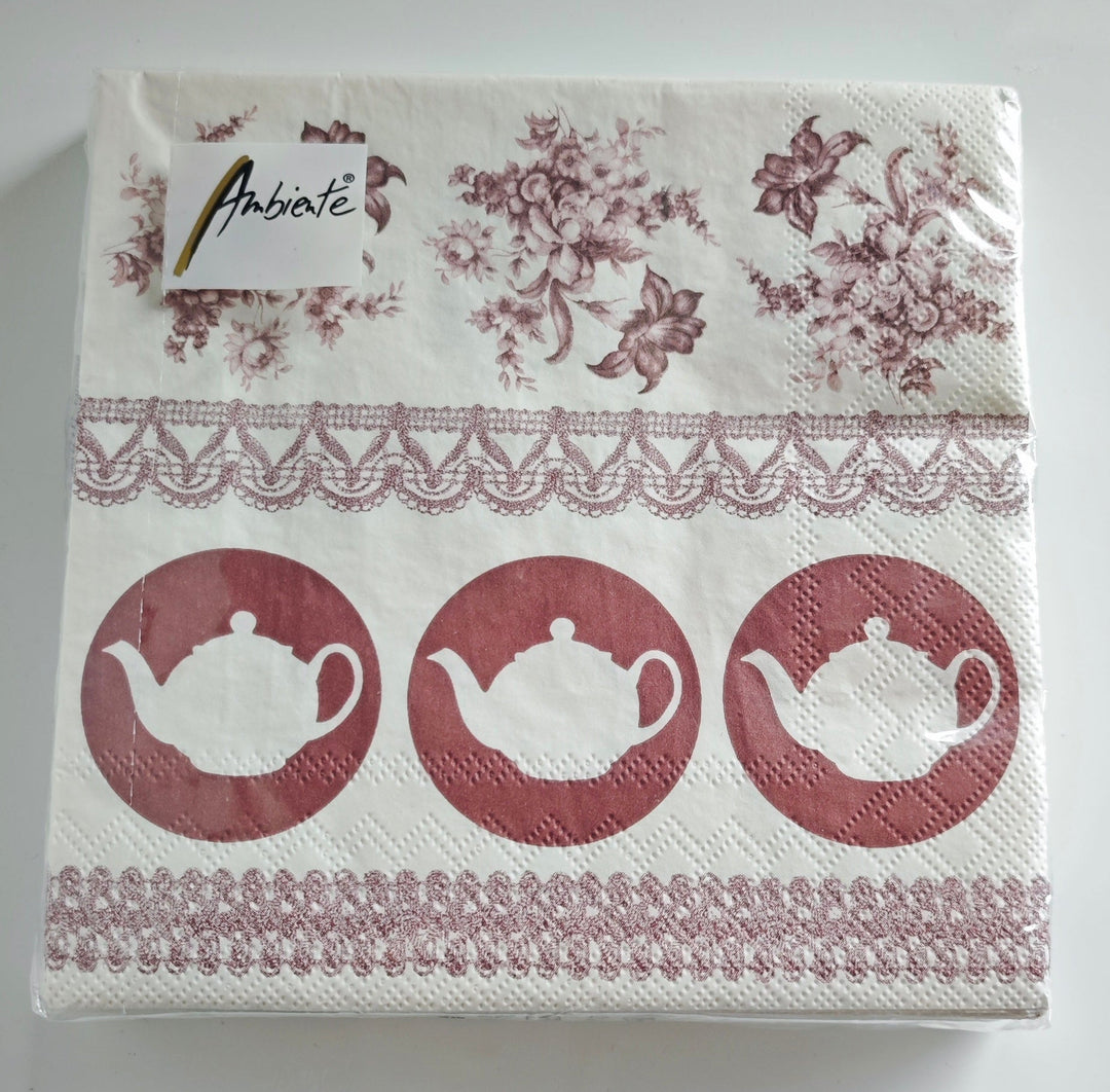 Papier -Servietten "Teapots" , 20 Stück