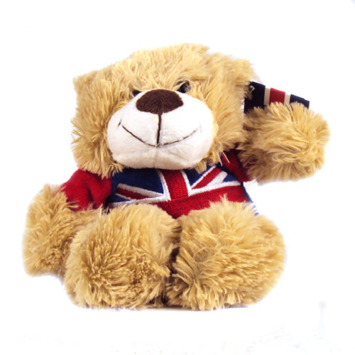 Plüsch Teddybär , mit Union Jack T-Shirt, 15 cm - British Moments