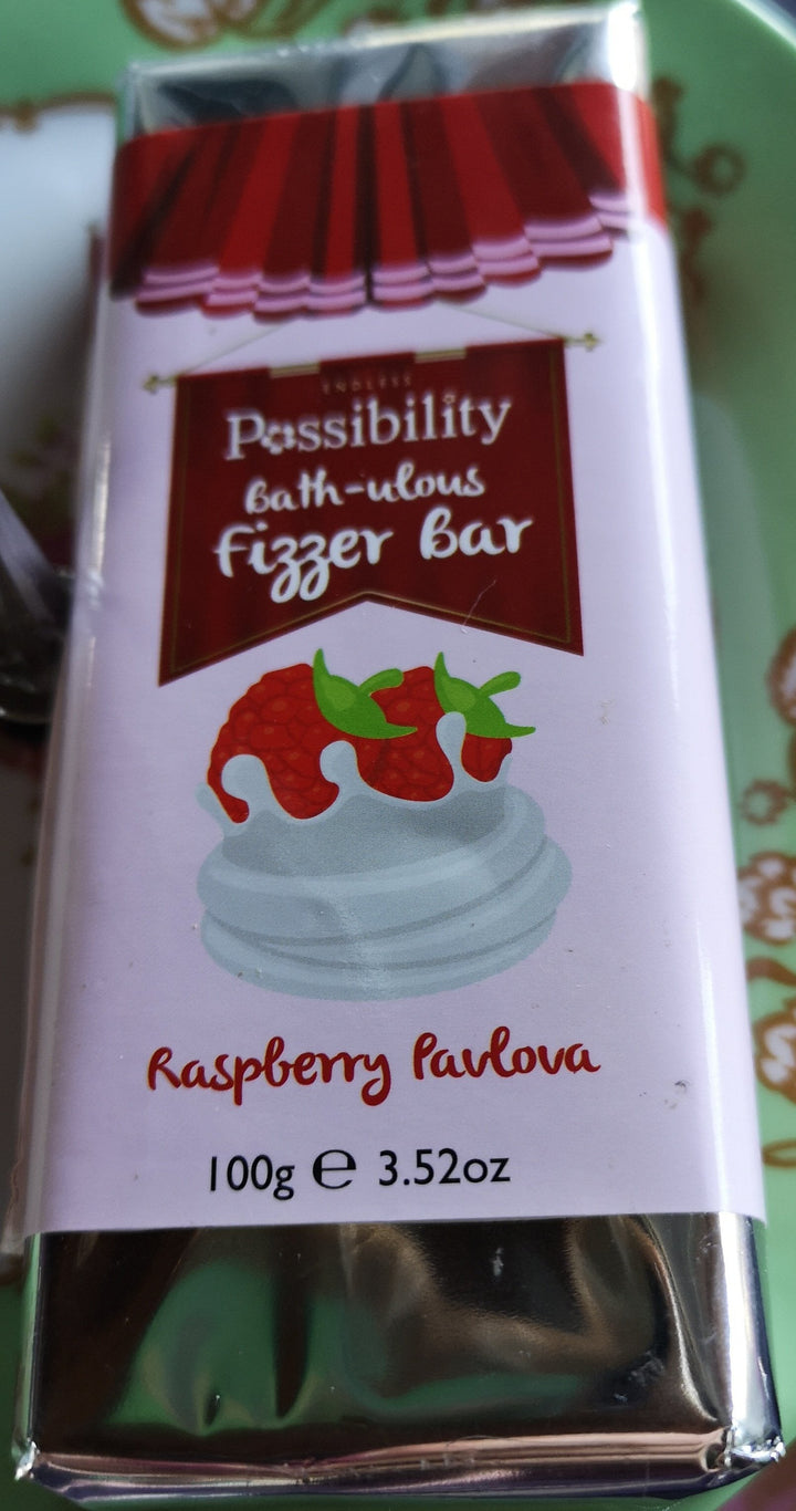 Possibility of London"bath-ulous" Fizzer Bar  "Raspberry Pavlova", 100 gr - British Moments