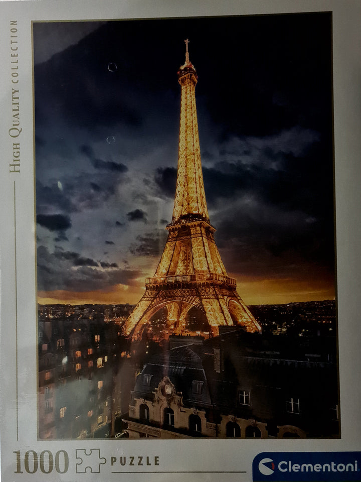 Puzzle. 1000-teilig, " Paris, Eiffelturm bei Nacht" (von Clementoni) - British Moments / Fernweh-Kaufhaus