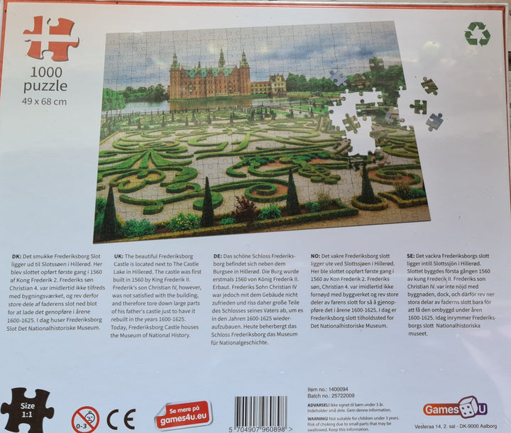 Puzzle. 1000-teilig, Schloß Frederiksborg, Dänemark ( ca 49 cm  x 68 cm ) - British Moments